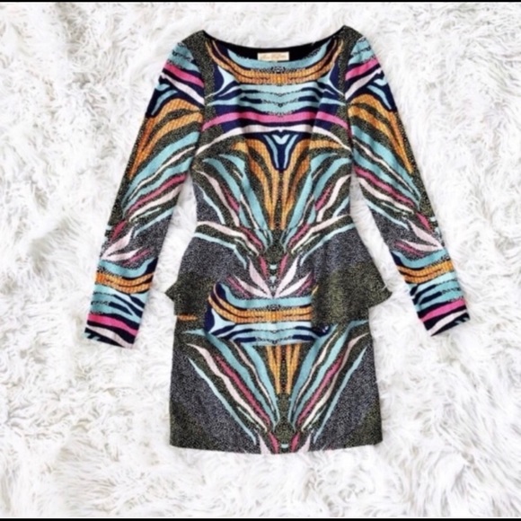 Mara Hoffman Phoenix Zebra Print Peplum Dress - Picture 3 of 10